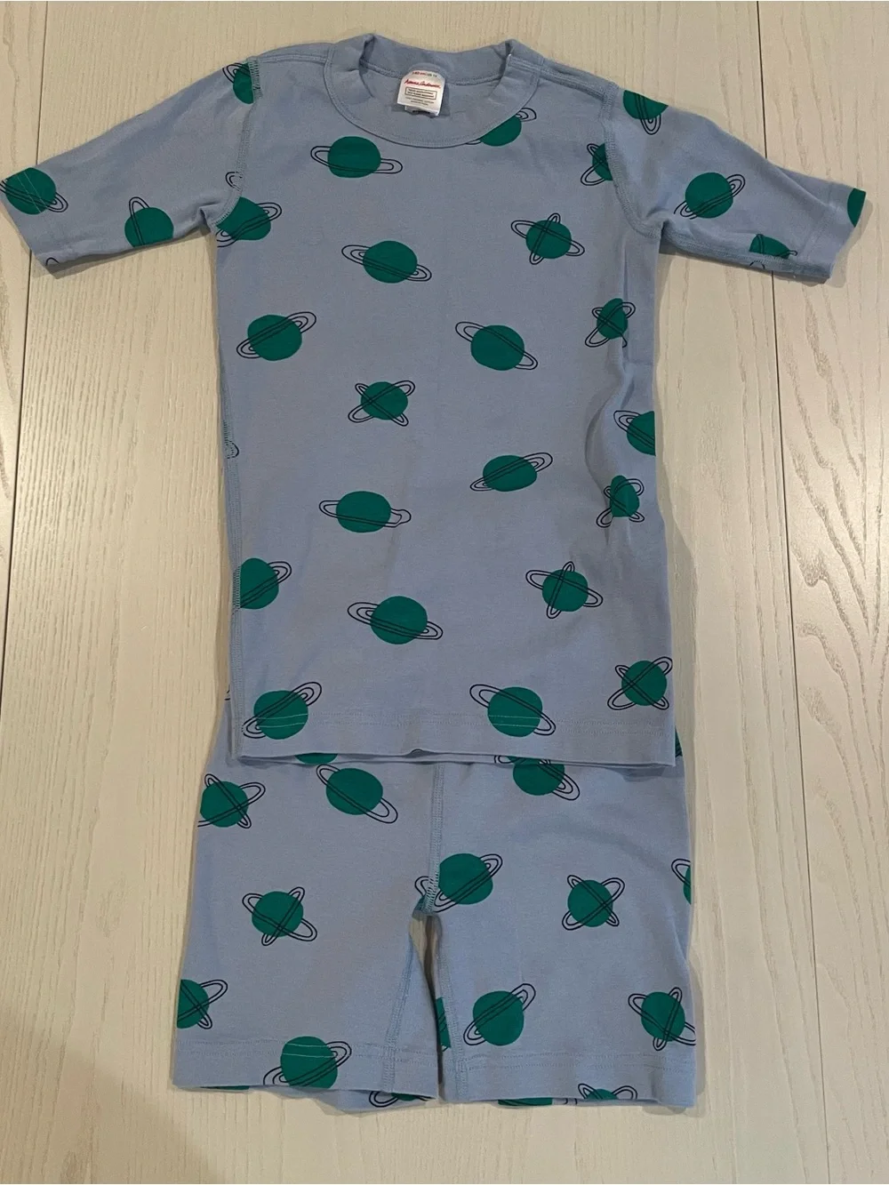Hanna Andersson HannaJams Short John Pajama Set (Planets on Blue) - Size 10 140